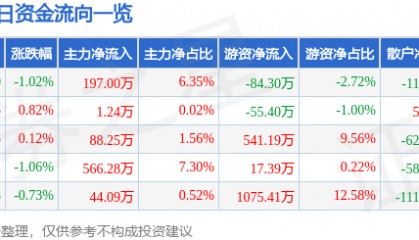 股票行情快报：大商股份（600694）3月28日主力资金净买入197.00万元