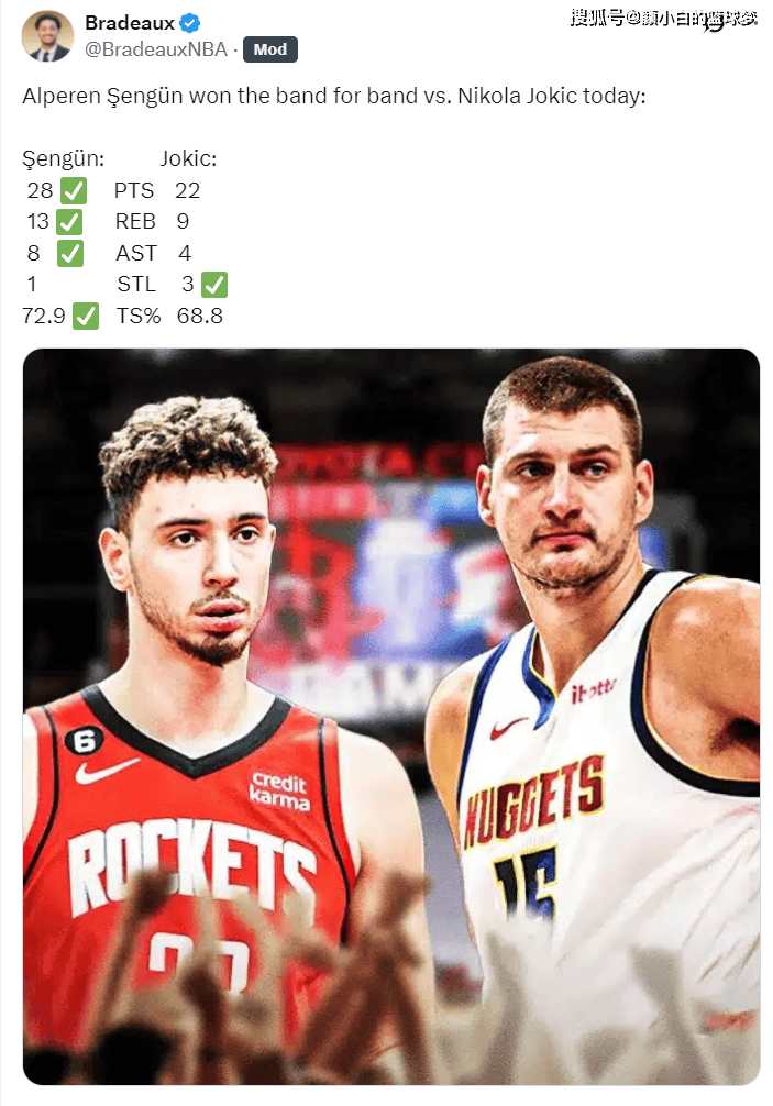 火记晒申京数据力挺MVP！美媒称将跻身NBA前十巨星 休媒自豪发声
