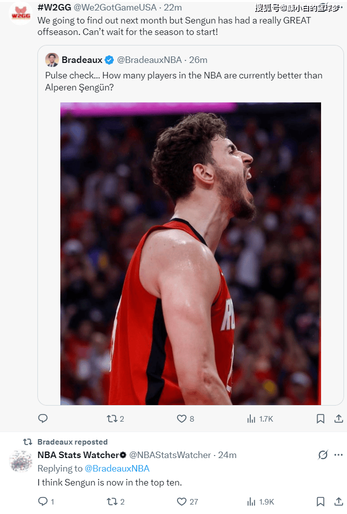火记晒申京数据力挺MVP！美媒称将跻身NBA前十巨星 休媒自豪发声