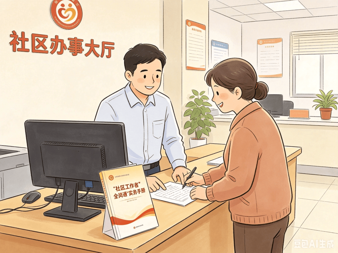 AI图片｜“全岗通”让社区治理“事事通”