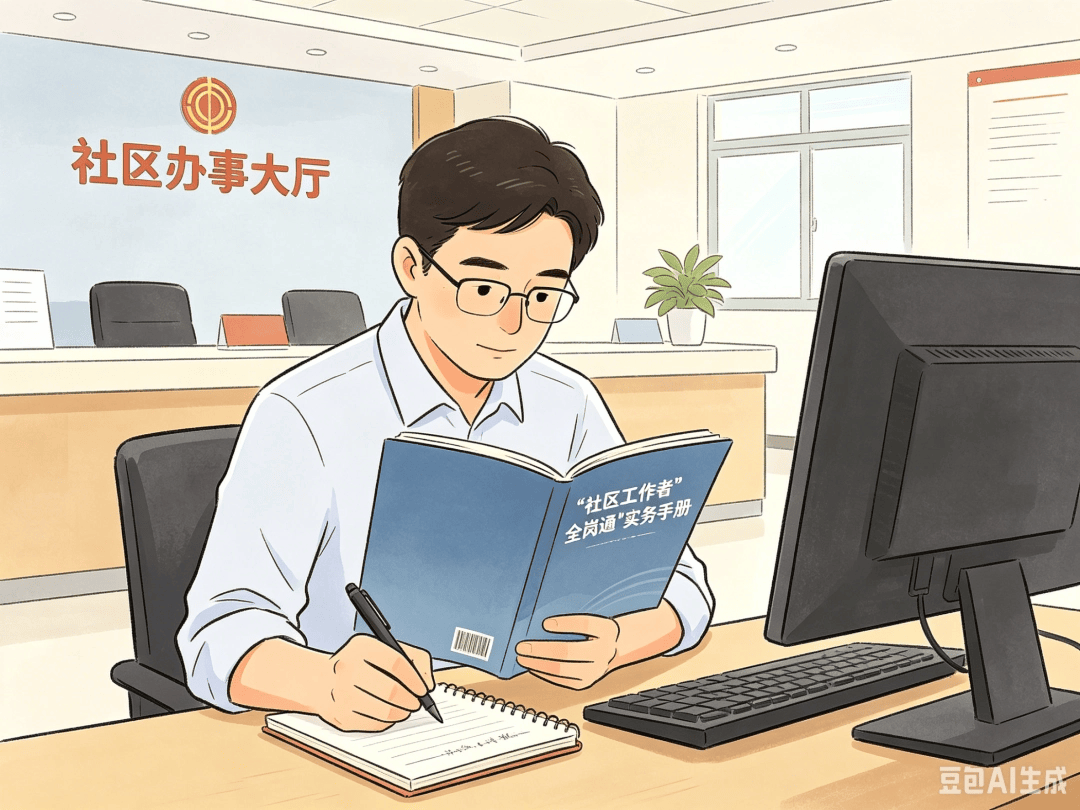 AI图片｜“全岗通”让社区治理“事事通”